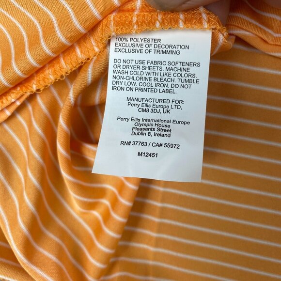 PGA TOUR Striped Polo Shirt Men’s Size XXL Orange,Golf,Sun Protection NWT $62‎ - Picture 8 of 12
